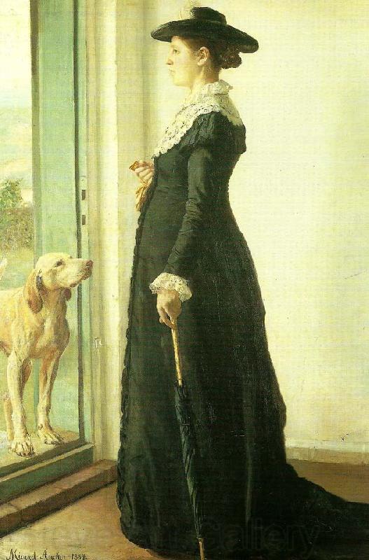 Michael Ancher portraet af min hustru France oil painting art